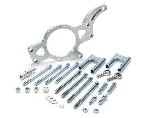 Alternator Bracket - Driver / Passenger Side - Mid Mount - Water Pump Mount - Aluminum - Natural - Meziere Style Electric Water Pump - 93 mm Alternators - Small Block Chevy - Kit