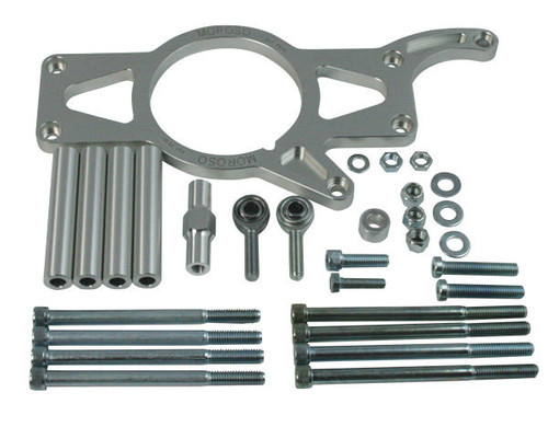 Alternator Bracket - Driver / Passenger Side - Mid Mount - Water Pump Mount - Aluminum - Natural - Meziere Style Electric Water Pump - 93 mm Alternators - Big Block Chevy - Kit