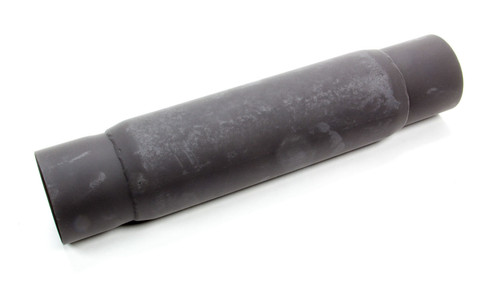 Muffler - Spiral Flow - 3.5 in Center Inlet - 3.5 in Center Outlet - 12 x 4 in Round Body - 16 in Long - Steel - Black Paint - Each