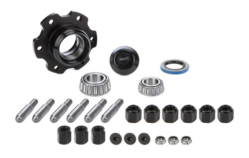 Wheel Hub - Sprint - Front - Hub / Bearings / Hardware / Seal / Studs Included - Aluminum - Black Anodized - Kit