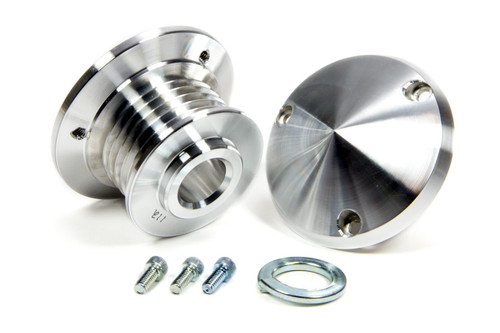 Alternator Pulley - Serpentine - 6-Rib - 1.688 in Diameter - 0.667 in Shaft - Hardware / Nose Included - Aluminum - Clear Powder Coat - Universal - Kit Alternator Pulley - Serpentine - 6-Rib - 1.688 in Diameter - 0.667 in Shaft - Hardware / Nose Included - Aluminum - Clear Powder Coat - Universal - Kit