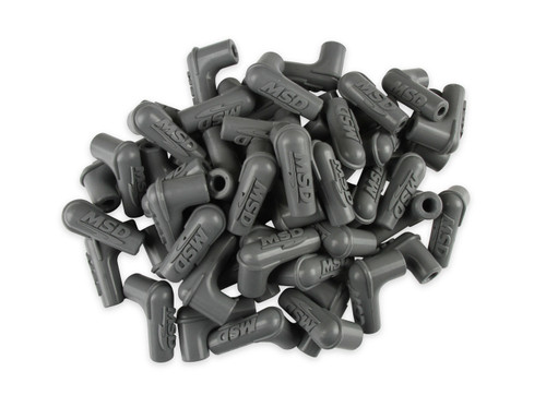 Spark Plug Wire Boots - Spark Plug - 8.5 mm - 90 Degree - Silicone - Gray - Set of 50