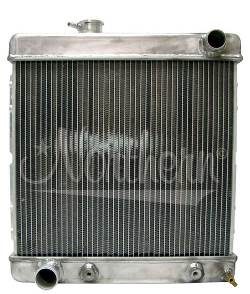 Radiator - 18.5 in W x 20.25 in H x 3.125 in D - Passenger Side Inlet - Driver Side Outlet - Aluminum - Natural - Automatic - Ford 1960-70 - Each Radiator - 18.5 in W x 20.25 in H x 3.125 in D - Passenger Side Inlet - Driver Side Outlet - Aluminum - Natural - Automatic - Ford 1960-70 - Each