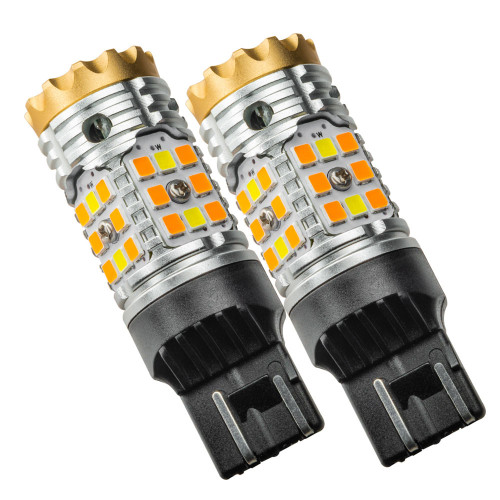 LED Light Bulb - LED - White / Amber - 7443 Style - Pair