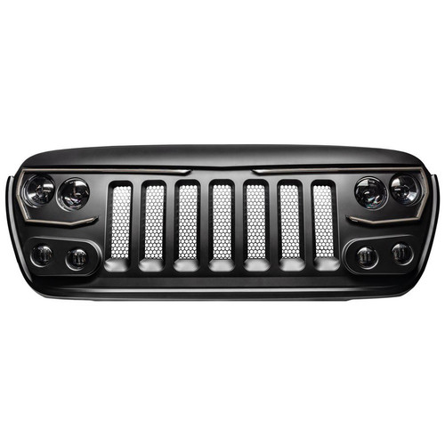 Grille Assembly - Vector Pro Series - 1500 LED - 5600 Lumen Low - 7200 Lumen High - Turn Signal - Warning Lights - Plug and Play - Jeep Gladiator 2020-23 / Jeep Wrangler JL 2018-23 - Kit