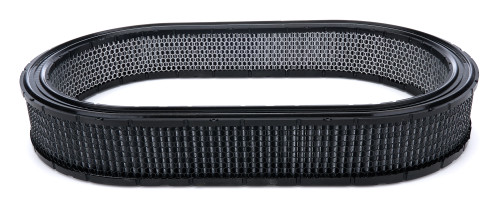 Air Filter Element - Oval - 21.09 in L x 12.09 in W - 3 in Tall - Wire Mesh Included - Paper - Gray - Universal - Each