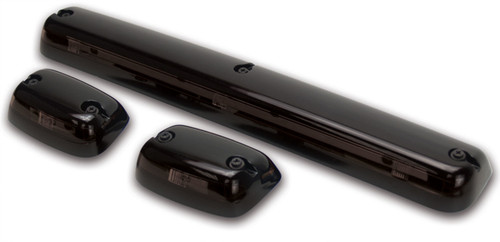 Clearance Light - Hi-5 - 2007-15 GM Style - 15.5 x 2.375 x 1.063 in - LED - Flat / Curved Mount - Plastic - Smoke Lens - Kit