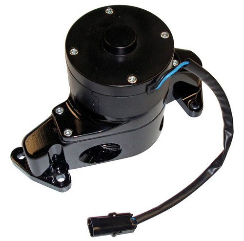 Water Pump - Electric - 1 in NPT Female Inlet - Adapter / Gaskets / Hardware - Aluminum - Black Powder Coat - Small Block Chevy - Kit