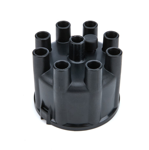 Distributor Cap - Socket Style Terminals - Brass Terminals - Clamp Down - Plastic - Black - Vented - Chevy V8 - Each
