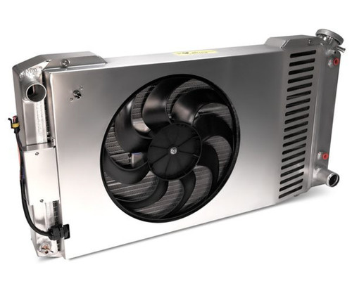 Radiator - Slim-Fit Direct Fit Series - 31.2 in W x 16.8 in H x 4 in D - Single Pass - Driver Side Inlet - Passenger Side Outlet - Aluminum - Natural - Automatic Transmission - GM A-Body 1968-77 - Each