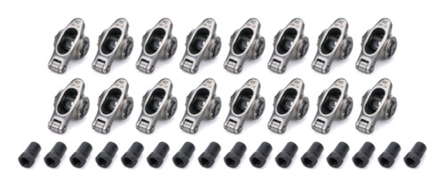 Rocker Arm - Elite Series - 3/8 in Stud Mount - 1.60 Ratio - Full Roller - Stainless - Small Block Ford / Oldsmobile V8 - Set of 16
