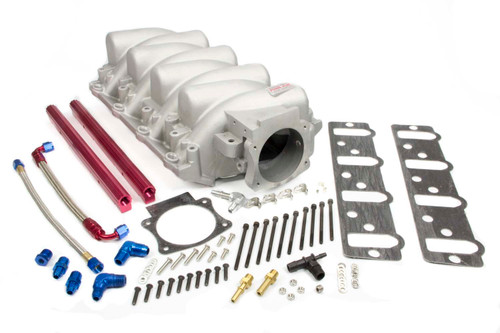 Intake Manifold - Typhoon - Throttle Body Flange - Multi Port - Cathedral Port - Aluminum - Natural - LS2 - GM LS-Series - Kit Intake Manifold - Typhoon - Throttle Body Flange - Multi Port - Cathedral Port - Aluminum - Natural - LS2 - GM LS-Series - Kit