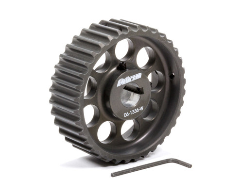 Oil Pump Pulley - HTD - 36 Tooth - 1-1/4 in Wide - 5/8 in Shaft - 3/16 in Keyway - Aluminum - Gray Anodized - Each