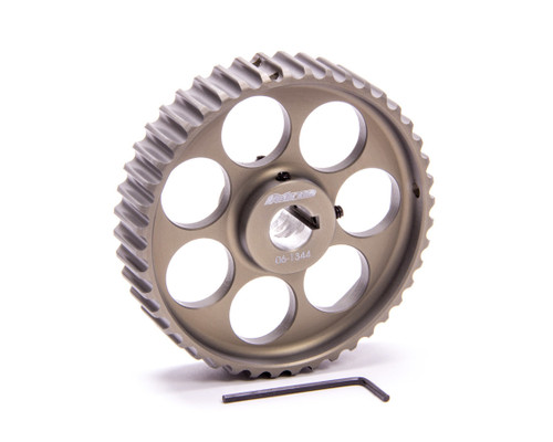 Oil Pump Pulley - HTD - 44 Tooth - 1 in Wide - 5/8 in Shaft - 3/16 in Keyway - Aluminum - Gray Anodized - Each