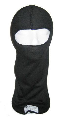 Head Sock - Single Eyeport - SFI 3.3 - Double Layer - Moisture Wicking - Lenzing FR - Black - One Size Fits All - Each