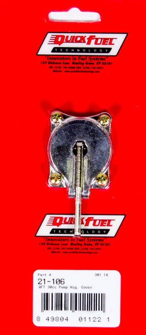 Accelerator Pump Cover - 30 cc - Screws - Aluminum - Natural - Quick Fuel Carburetors - Each