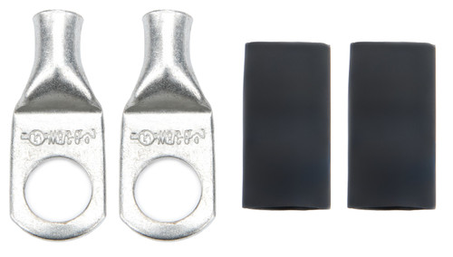 Ring Terminal - 6 Guage Wire - 3/8 in Hole - Heat Shrink Included - Copper - Tin Plated - Pair Ring Terminal - 6 Guage Wire - 3/8 in Hole - Heat Shrink Included - Copper - Tin Plated - Pair