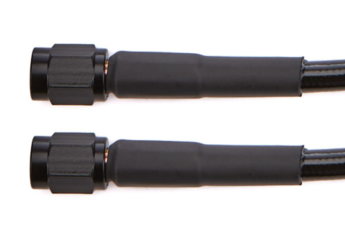 AN Hose Assembly - 3302 Series - 21 in Long - 3 AN Hose - 3 AN Straight to 3 AN Straight Female - Braided Stainless - PTFE Lined - Black - Each