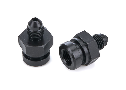 Fitting - Adapter - 335 Series - Straight - 3 AN Male to 3/8-24 in Female Inverted Flare - Aluminum - Black Anodized - Pair