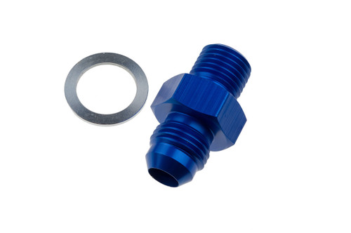 Fitting - Adapter - 8262 Series - Straight - 6 AN Male to 1/4 in NPS Male - Aluminum - Blue Anodized - Each
