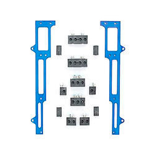 Spark Plug Wire Loom - Valve Cover Mount - 7-9 mm - Horizontal - Blue Bracket Included - Plastic - Black - Clamp Style - Small Block Chevy - Kit Spark Plug Wire Loom - Valve Cover Mount - 7-9 mm - Horizontal - Blue Bracket Included - Plastic - Black - Clamp Style - Small Block Chevy - Kit