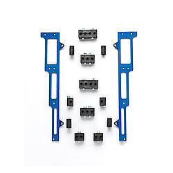 Spark Plug Wire Loom - Valve Cover Mount - 7-9 mm - Horizontal - Blue Bracket Included - Plastic - Black - Clamp Style - Big Block Chevy - Kit