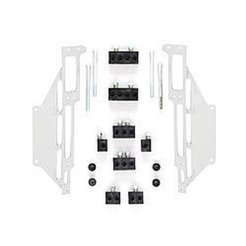 Spark Plug Wire Loom - Valve Cover Mount - 7-9 mm - Vertical - Satin Bracket Included - Plastic - Black - Center Bolt Valve Cover - Clamp Style - Small Block Chevy - Kit