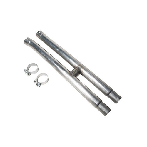 Exhaust H-Pipe - Resonator Delete - 2.5 in Diameter - Stainless - Natural - Ford Coyote - Ford Mustang 2015-25 - Each Exhaust H-Pipe - Resonator Delete - 2.5 in Diameter - Stainless - Natural - Ford Coyote - Ford Mustang 2015-25 - Each