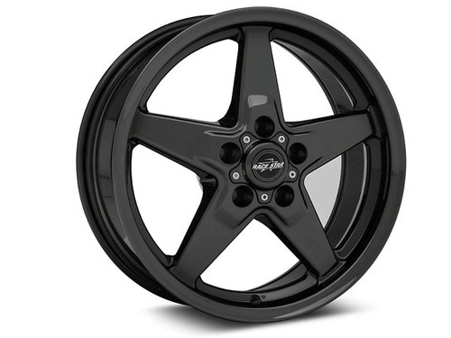 Wheel - 92 Drag Star Bracket Racer Ford - 15 x 8 in - 5.250 in Backspace - 5 x 4.5 in Bolt Pattern - Aluminum - Black Paint - Each