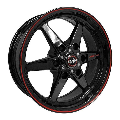 Wheel - 93 Truck Star - 17 x 4.5 - 1.750 in Backspace - 6 x 5.50 in Bolt Pattern - Aluminum - Black Paint Center - Black / Red Paint Lip - Each