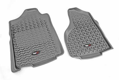 Floor Liner - All Terrain - Front - Plastic - Gray / Textured - Ram Fullsize Truck 2009-11 - Pair Floor Liner - All Terrain - Front - Plastic - Gray / Textured - Ram Fullsize Truck 2009-11 - Pair