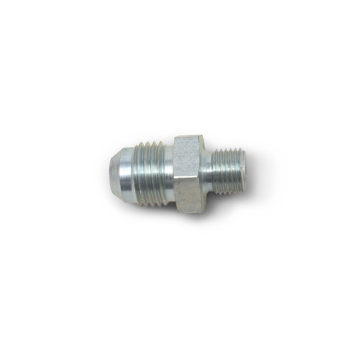 Fitting - Adapter - Straight - 6 AN Male to 10 mm x 1.00 Male - Crush Washer - Steel - Zinc Plated - Each