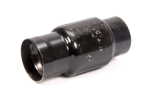 Muffler - 3.5 in Center Inlet - 3.5 in Center Outlet - 7 x 4.375 in Round Body - 9 in Long - Steel - Black Paint - Each