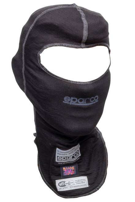 Head Sock - Hood Shield RW-9 - Single Eyeport - SFI 3.3 - Single Layer - Nomex - Black - One Size Fits All - Each