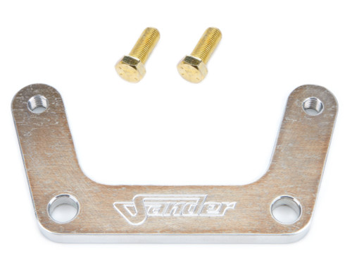 Brake Caliper Bracket - Front - Aluminum - Clear Anodized - 12.19 in Rotor - 4 in Lug Mount Calipers - Sprint Car Spindles - Each