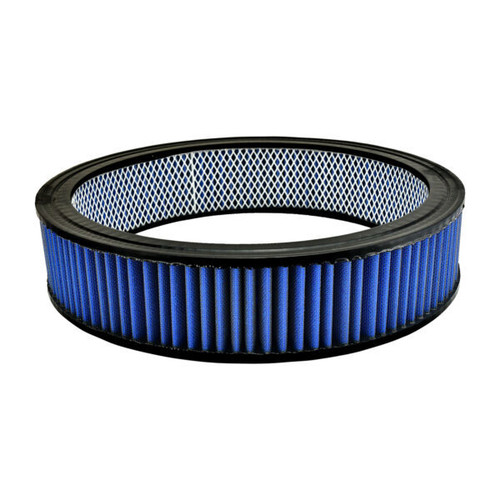 Air Filter Element - Round - 14 in Diameter - 3 in Tall - Wire Mesh Included - Reusable Cotton - Blue - Universal - Each Air Filter Element - Round - 14 in Diameter - 3 in Tall - Wire Mesh Included - Reusable Cotton - Blue - Universal - Each