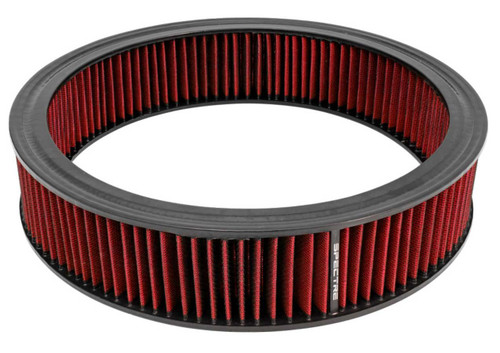 Air Filter Element - Round - 14 in Diameter - 3 in Tall - Reusable Cotton - Red - Each