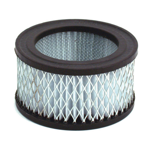 Air Filter Element - Round - 4 in Diameter - 2.125 in Tall - Wire Mesh Included - Paper - White - Each