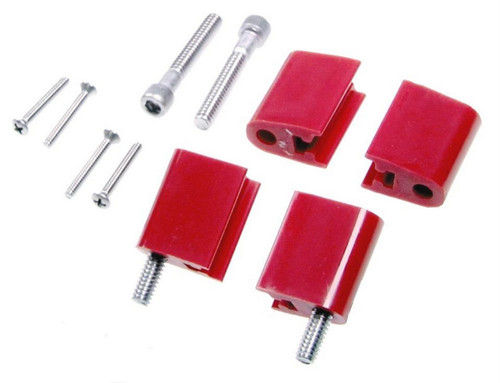 Wire Loom Bracket - Valve Cover Mount - Vertical - Hardware Included - Nylon - Red - Mounts Clamp Style Separators - Set of 4 Wire Loom Bracket - Valve Cover Mount - Vertical - Hardware Included - Nylon - Red - Mounts Clamp Style Separators - Set of 4