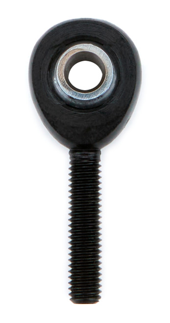 Rod End - Spherical - 3/16 in Bore - 10-32 in Right Hand Male Thread - Steel Ball - Aluminum - Black Anodized - Each