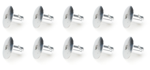 Quick Turn Fastener - Oversized Oval Head - Hex Drive - 7/16 x 0.500 in Body - Aluminum - Natural - Set of 10