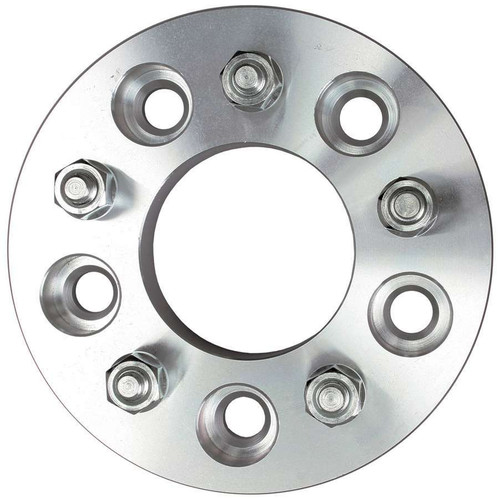 Wheel Adapter - 5 x 5.00 in Hub to 5 x 4.75 in Wheel - 12 mm x 1.50 Stud Thread - 1-1/4 in Thick - Lug Nuts Included - Aluminum - Pair