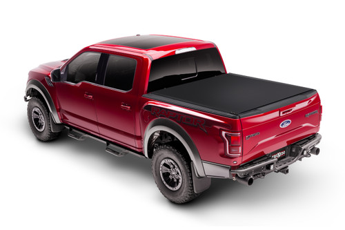 Tonneau Cover - Sentry CT - Folding / Roll-Up - Hook and Loop Attachment - Woven Fabric - Black - 5 ft Bed - Ford Midsize Truck 2019-23 - Kit