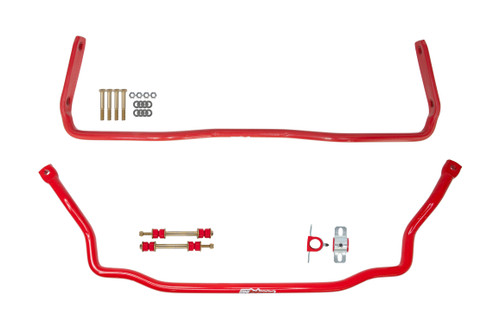 Sway Bar - Front / Rear - 1.25 in Diameter Front - 1 in Diameter Rear - Greasable Polyurethane Bushings - Chromoly - Red Powder Coat - GM A-Body 1964-72 - Kit Sway Bar - Front / Rear - 1.25 in Diameter Front - 1 in Diameter Rear - Greasable Polyurethane Bushings - Chromoly - Red Powder Coat - GM A-Body 1964-72 - Kit