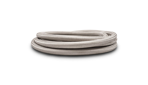 Hose - Stainless Steel Braided Flex Hose - 6 AN - 50 ft - Braided Stainless / Rubber - Natural - Each