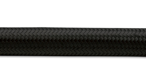 Hose - Nylon Braided Lightweight Flex Hose - 4 AN - 2 ft - Braided Nylon / Rubber - Black - Each