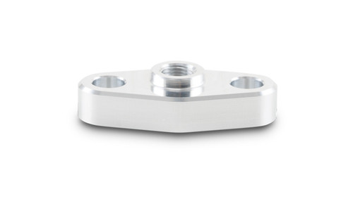 Turbo Oil Feed Flange - 1/8 in NPT Female - Hardware Included - Aluminum - Natural - Garrett GT47 / GT50 / GT55 - Each