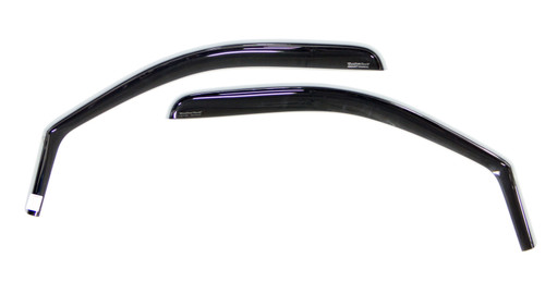 Side Window Visor - Snap-In - Front - 3 mm Thick - Plastic - Dark Smoke - GM Fullsize SUV / Truck 2007-13 - Pair