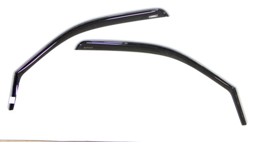 Side Window Visor - Snap-In - Front - 3 mm Thick - Plastic - Dark Smoke - Quad / Crew Cab - Dodge Ram Fullsize Truck 2009-14 - Pair