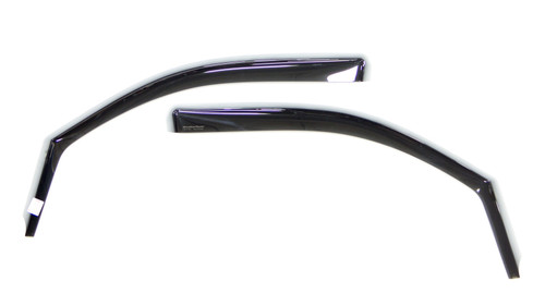 Side Window Visor - Snap-In - Front - 3 mm Thick - Plastic - Dark Smoke - Crew Cab - GM Fullsize Truck 2014 - Pair